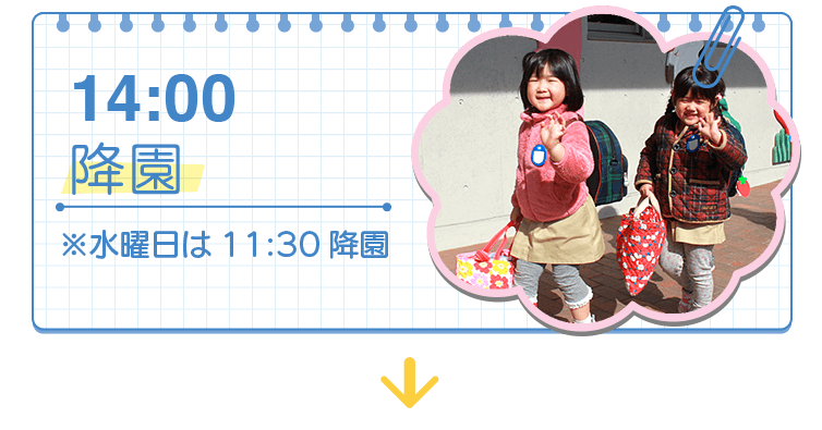 14:00〜降園